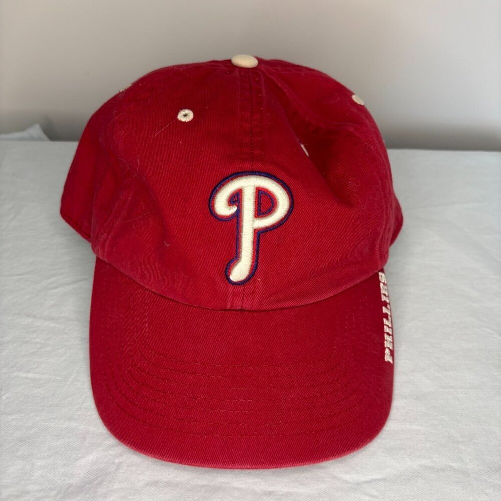 PHILADELPHIA PHILLIES Adjustable Cap OS Red Embroidered MLB Baseball 47 Brand - Picture 7 of 7
